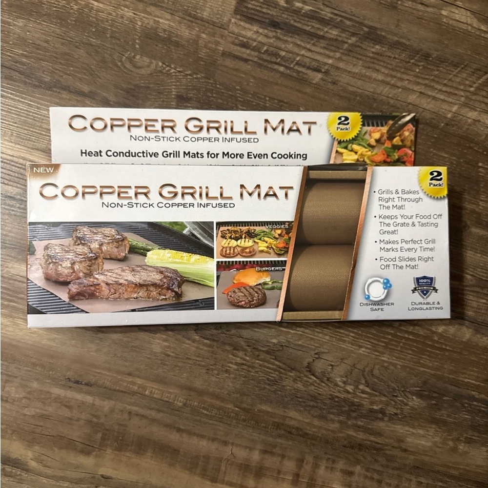 Copper Grill Mat - Non-Stick Copper Infused